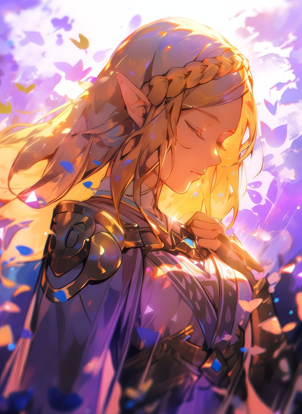 Zelda Serene metal wall art